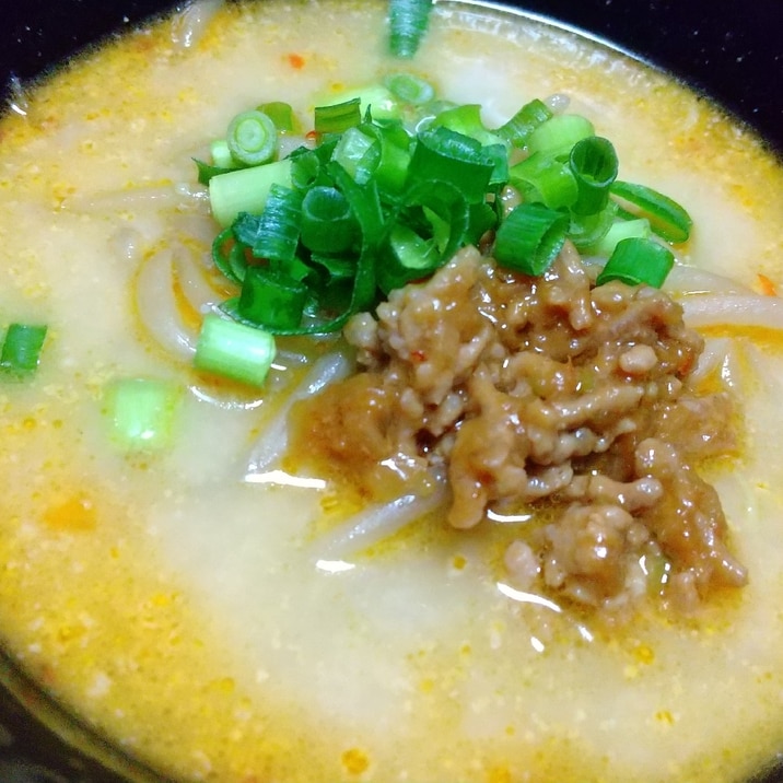 すり胡麻で作る!!豚ひき肉ともやしの坦々スープ